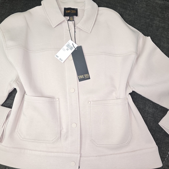 Cream Button-Front Jean Jacket - Picture 4 of 16